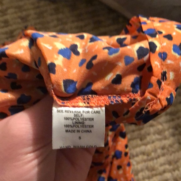 h.i.p. Orange Pattern Dress; size s - Picture 4 of 4
